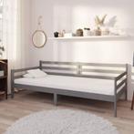 vidaXL Slaapbank met matras massief grenenhout grijs 90x200, Huis en Inrichting, 90 cm, Eenpersoons, Verzenden, Nieuw