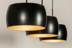 Rietveld Hanglampen - Zwart, Goud - Metaal, Huis en Inrichting, Lampen | Hanglampen, Verzenden, Nieuw