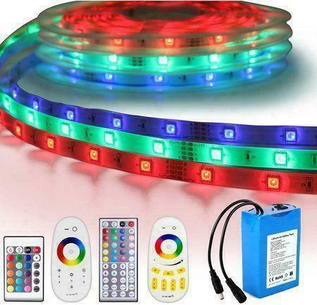 LED strips op batterij / accu - RGB - Warm wit - Helder wit, Huis en Inrichting, Lampen | Overige, Nieuw, Verzenden