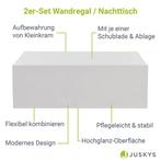 2dekans | Juskys Set van 2 Hangende Nachtkastjes - Met Lade, Huis en Inrichting, Ophalen of Verzenden, Zo goed als nieuw