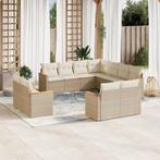 vidaXL 11-delige Tuinset met kussens poly rattan beige, Tuin en Terras, Tuinsets en Loungesets, Verzenden, Nieuw, Rotan, Tuinset