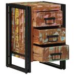 vidaXL Nachtkastje Multikleur 40 x 35 x 50 cm massief, Huis en Inrichting, Minder dan 45 cm, Verzenden, Nieuw, Minder dan 55 cm
