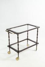 Serveerwagen - Kristal, Mahonie - Italiaanse barwagen uit de