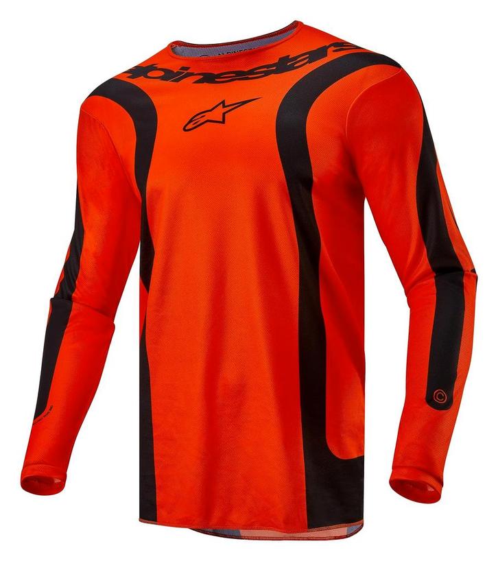 Alpinestars 2024 Fluid Lurv volwassen cross shirt Hot Oranje, Motoren, Kleding | Motorkleding, Verzenden