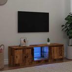 vidaXL Tv-meubel met LED 140x40x36 cm bewerkt hout oud, Huis en Inrichting, Kasten | Televisiemeubels, Verzenden, Nieuw, Overige houtsoorten
