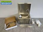 RVS Wasbak Spoelbak met kniebediening Zeepdispener 40 x 34, Ophalen of Verzenden, Nieuw in verpakking