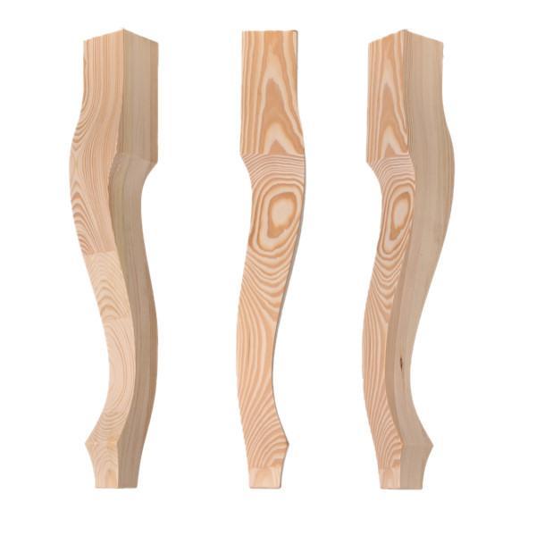 Strakke Queen Ann houten tafelpoot 750x110mm, Huis en Inrichting, Tafelonderdelen, Tafelpoot, Nieuw, Grenenhout, Ophalen of Verzenden