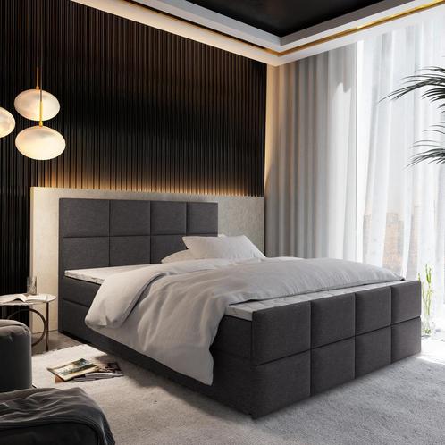 Boxspring Cadiz compleet inclusief topper en opbergruimte !, Huis en Inrichting, Slaapkamer | Boxsprings, 140 cm, 200 cm, Beige