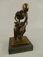 Brons Skelet THE THINKER naar RODIN Schedel - skeleton -, Nieuw