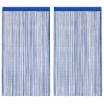 vidaXL Draadgordijnen 100x250 cm blauw 2 st, Huis en Inrichting, Verzenden, Nieuw, Blauw