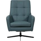 Leren draaifauteuil Central - Toledo Whale (blauw/grijs), Huis en Inrichting, Fauteuils, Nieuw, Ophalen of Verzenden, 75 tot 100 cm