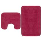 vidaXL Badmattenset stof fuchsia 2-delig, Huis en Inrichting, Badkamer | Badtextiel en Accessoires, Verzenden, Nieuw, Roze