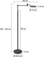 2dekans | Steinhauer vloerlamp Soleil - zwart - luminium -, Ophalen of Verzenden, Zo goed als nieuw