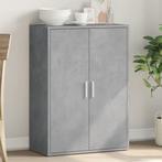 vidaXL Dressoir 60x31x84 cm bewerkt hout betongrijs, Verzenden, Nieuw, 50 tot 100 cm, 25 tot 50 cm