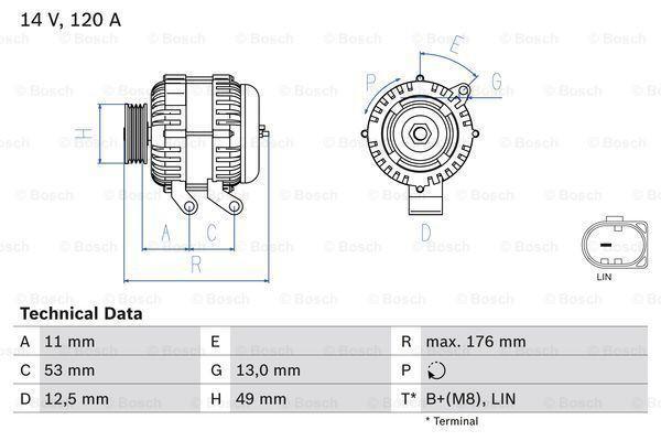 Dynamo / Alternator FORD B-MAX (1.4,1.4 LPG,1.6 Ti), Auto-onderdelen, Motor en Toebehoren, Nieuw, Ophalen of Verzenden
