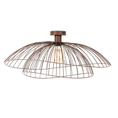 Smart plafondlamp brons met dubbele kap 45cm incl. Wifi G95, Huis en Inrichting, Lampen | Plafondlampen, Nieuw, Overige materialen