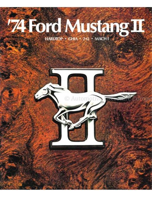 1974 FORD MUSTANG II BROCHURE ENGELS (USA), Boeken, Auto's | Folders en Tijdschriften