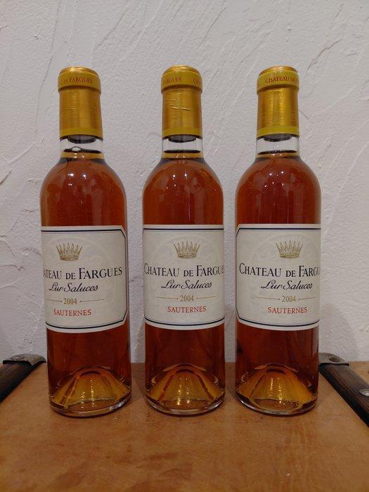 2004 Château de Fargues - Sauternes - 3 Halve flessen, Verzamelen, Wijnen