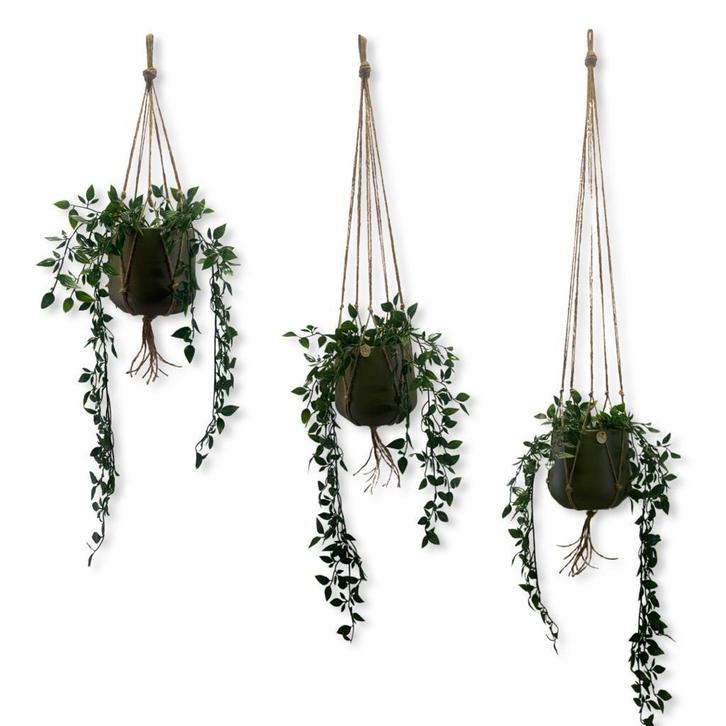 Voordeelset van 3 Plantenhangers - Jute - 60, 80 en 100 cm, Huis en Inrichting, Woonaccessoires | Overige, Nieuw, Ophalen of Verzenden