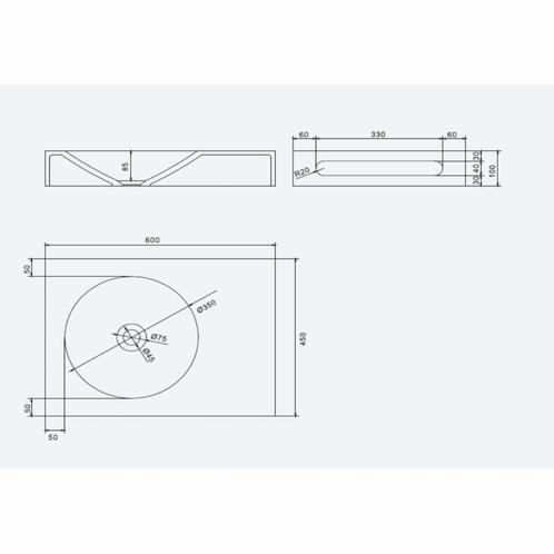 Wastafel Ideavit Solidnext 60x45x10 cm Inclusief, Doe-het-zelf en Verbouw, Sanitair, Ophalen of Verzenden