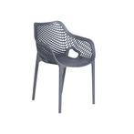 Garden Impressions Air XL kunststof tuinstoel - donker grijs, Tuin en Terras, Tuinsets en Loungesets, Verzenden, Nieuw