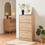 Schoenenkast Sykkylven 3 kleppen sonoma eiken 103x60x24 cm [, Verzenden, Nieuw