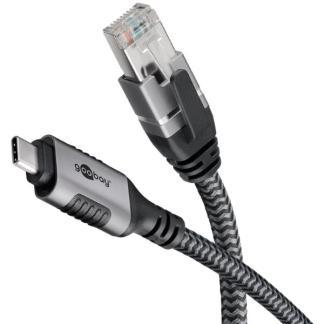 USB C naar RJ45 kabel | Goobay | 15 meter, Computers en Software, Pc- en Netwerkkabels, Nieuw, Verzenden