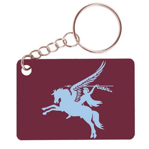 Sleutelhanger 6x4cm - Logo Pegasus Airborne 1st British Airb, Verzamelen, Sleutelhangers, Nieuw, Ophalen of Verzenden