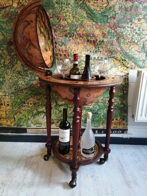 Globe bar - Hout - XL Globebar Barglobe, Antiek en Kunst, Curiosa en Brocante