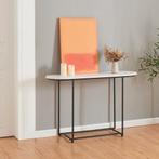 Console tafel Nordfron 120x40x75 cm zwart en marmer wit [en., Verzenden, Nieuw