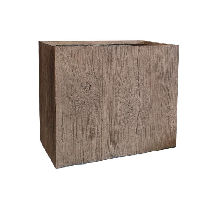 Plantenbak Fiberclay 70x40x60 cm Houtstructuur, Tuin en Terras, Bloembakken en Plantenbakken, Nieuw, Verzenden