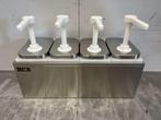 HCB RVS Dubbele Sauzenbar Sauspomp Sausdispenser 4 x 2 liter, Zakelijke goederen, Horeca | Keukenapparatuur, Ophalen of Verzenden
