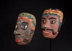 2 Topéng maskers - Java - Indonesië (Zonder Minimumprijs), Antiek en Kunst, Kunst | Niet-Westerse kunst