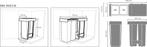 Brabantia Sort & Go Inbouw Prullenbak - 2 x 30 liter - Jade, Huis en Inrichting, Verzenden, Zo goed als nieuw