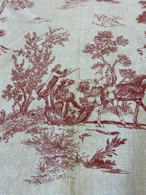 Prestigieuze en exclusieve toile de jouy-stof - Meubelstof -, Antiek en Kunst, Antiek | Kleden en Textiel