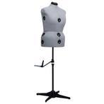 vidaXL Paspop verstelbaar vrouw maat 44-50 L grijs, Kleding | Dames, Kledinghangers, Verzenden, Nieuw