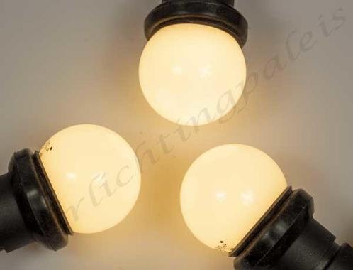 prikkabel set  met warm  witte LED lampen - melkwitte bol, Tuin en Terras, Buitenverlichting, Nieuw, Verzenden