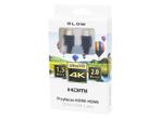 HDMI naar HDMI Kabel 4K V2.0 - 1.5M Zwart, Ophalen of Verzenden, Nieuw