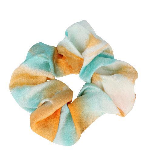 Scrunchie Haarelastiek Tie Dye Blauw Oranje, Sieraden, Tassen en Uiterlijk, Uiterlijk | Haarverzorging, Verzenden