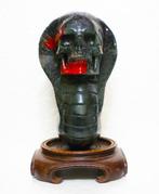 Gesneden figuur, Cobra Skull Sculpture, met de hand gesneden, Verzamelen, Dierenverzamelingen, Nieuw