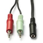 3.5 mm jack splitterkabel | Nedis | 0.12 m (CTIA, Stereo), Verzenden, Nieuw