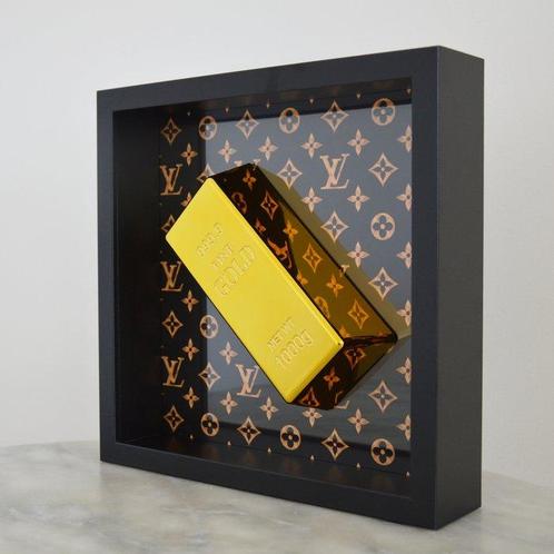 nLm - Gold bar on Louis Vuitton Style, Antiek en Kunst, Kunst | Schilderijen | Modern