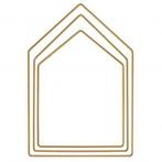 Metalen ringen huizen gesorteerd, elk 1x19cm, 23cm, 27,5cm,, Nieuw, Ophalen of Verzenden