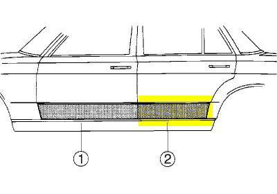 Deur reperatieplaat | Mercedes w107, Mercedes w123, Auto-onderdelen, Carrosserie en Plaatwerk, Ophalen of Verzenden