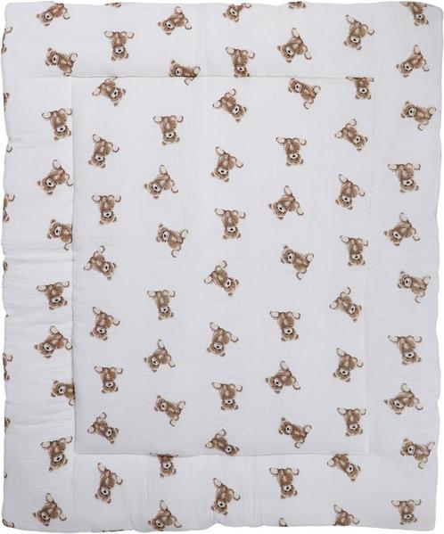 MamaLoes Teddy Beer Hydrofiel 80 x 100 cm Boxkleed ML020268, Kinderen en Baby's, Boxen, Nieuw, Verzenden