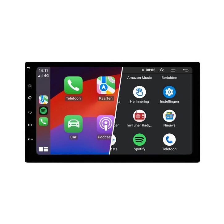 Universele 1 DIN Autoradio 9 inch Draadloos CarPlay &, Auto diversen, Autoradio's, Ophalen of Verzenden
