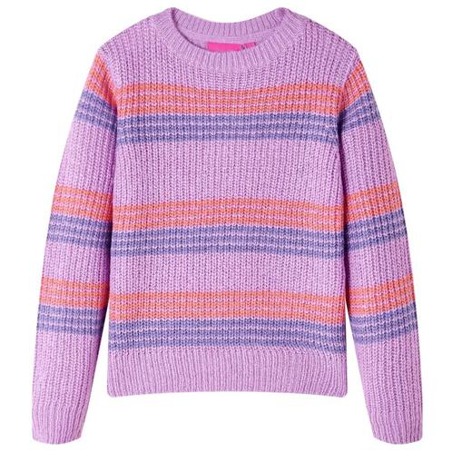 vidaXL Kindertrui gebreid met strepen 116 lila en roze, Kinderen en Baby's, Kinderkleding | Overige, Nieuw, Verzenden