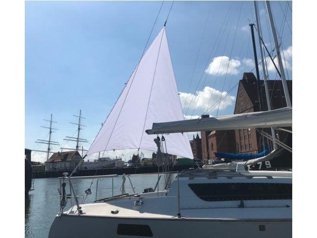 Talamex Zonnescherm driehoek - wit - 336 x 336 x 290 cm, Watersport en Boten, Rubberboten, Ophalen of Verzenden