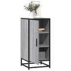 vidaXL Dressoir 35,5x35x76 cm bewerkt hout en metaal grijs, Huis en Inrichting, Minder dan 50 cm, Verzenden, Nieuw, 25 tot 50 cm