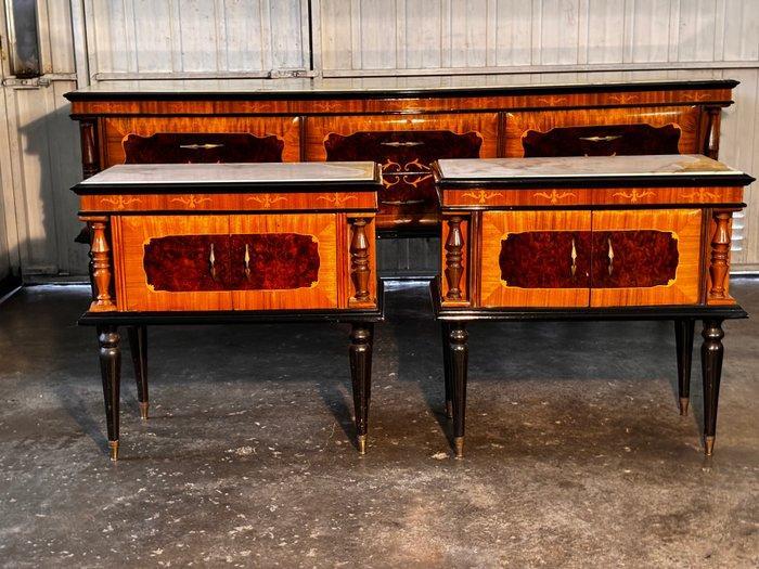 Credenza (3) - Hout - E nachtkastje, Antiek en Kunst, Curiosa en Brocante